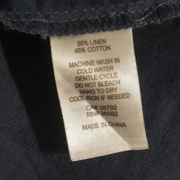 Dalia Linen/Cotton Blue Asymmetrical Open Jacket - Picture 5 of 5